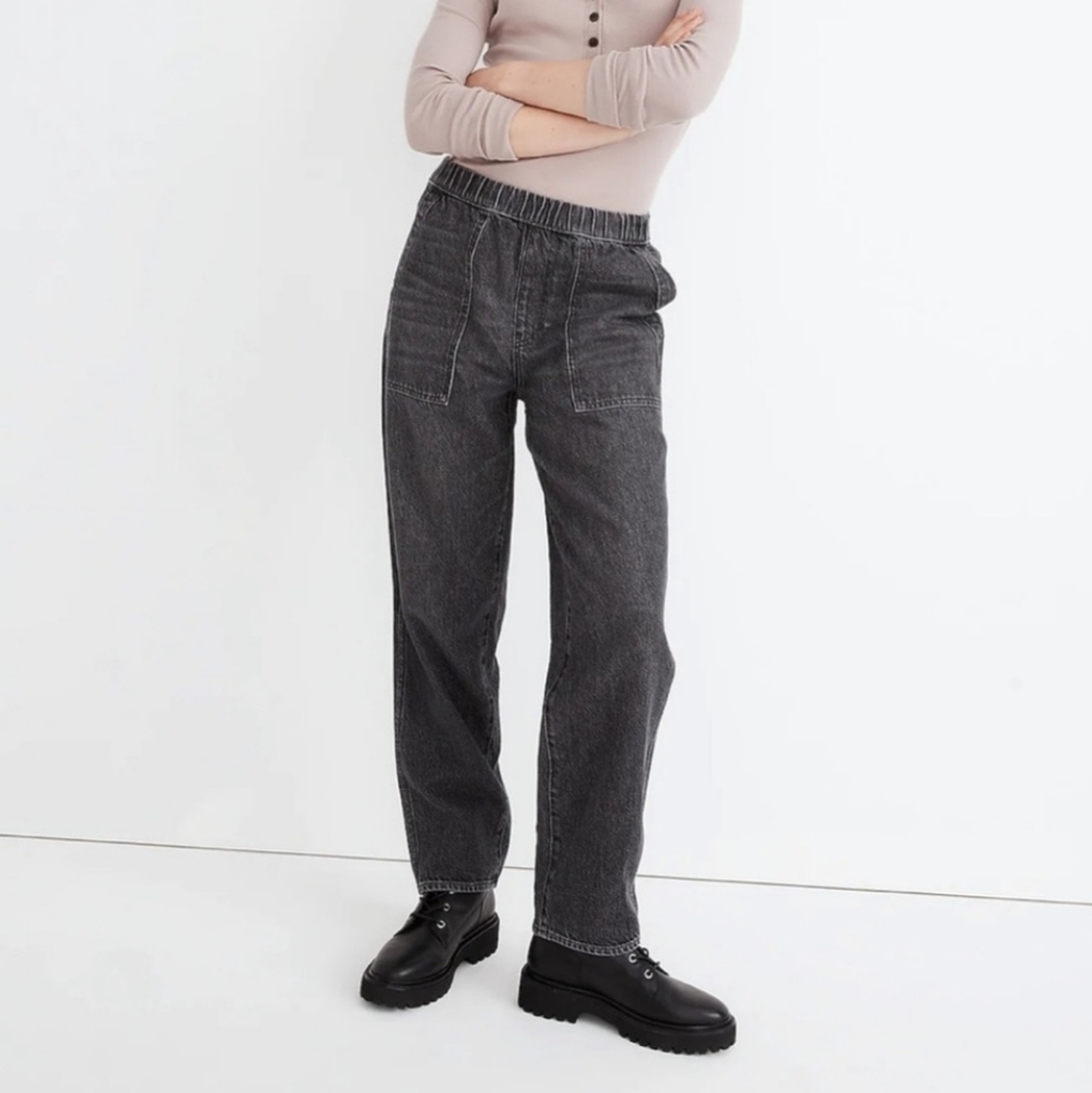 Madewell Pull-On Relaxed Jean in Chelford Wash Size S Petite